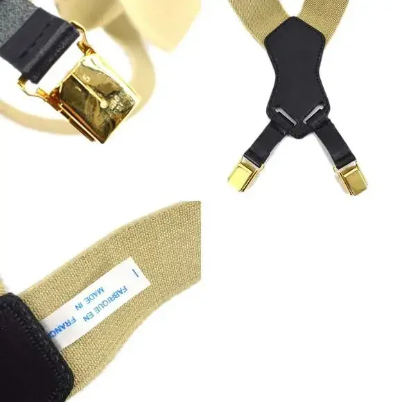 Chanel Canvas Logo Suspenders Belt Beige - Picture 3 of 3